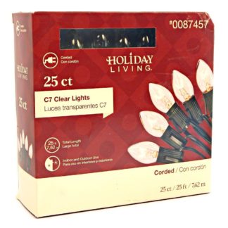 Holiday Living 25 count C7 Clear Lights
