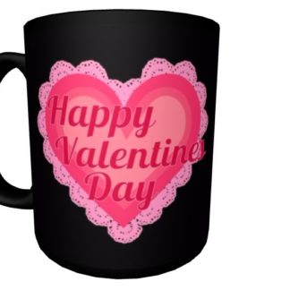 Valentine's Day Mug, MOM with Pink Heart